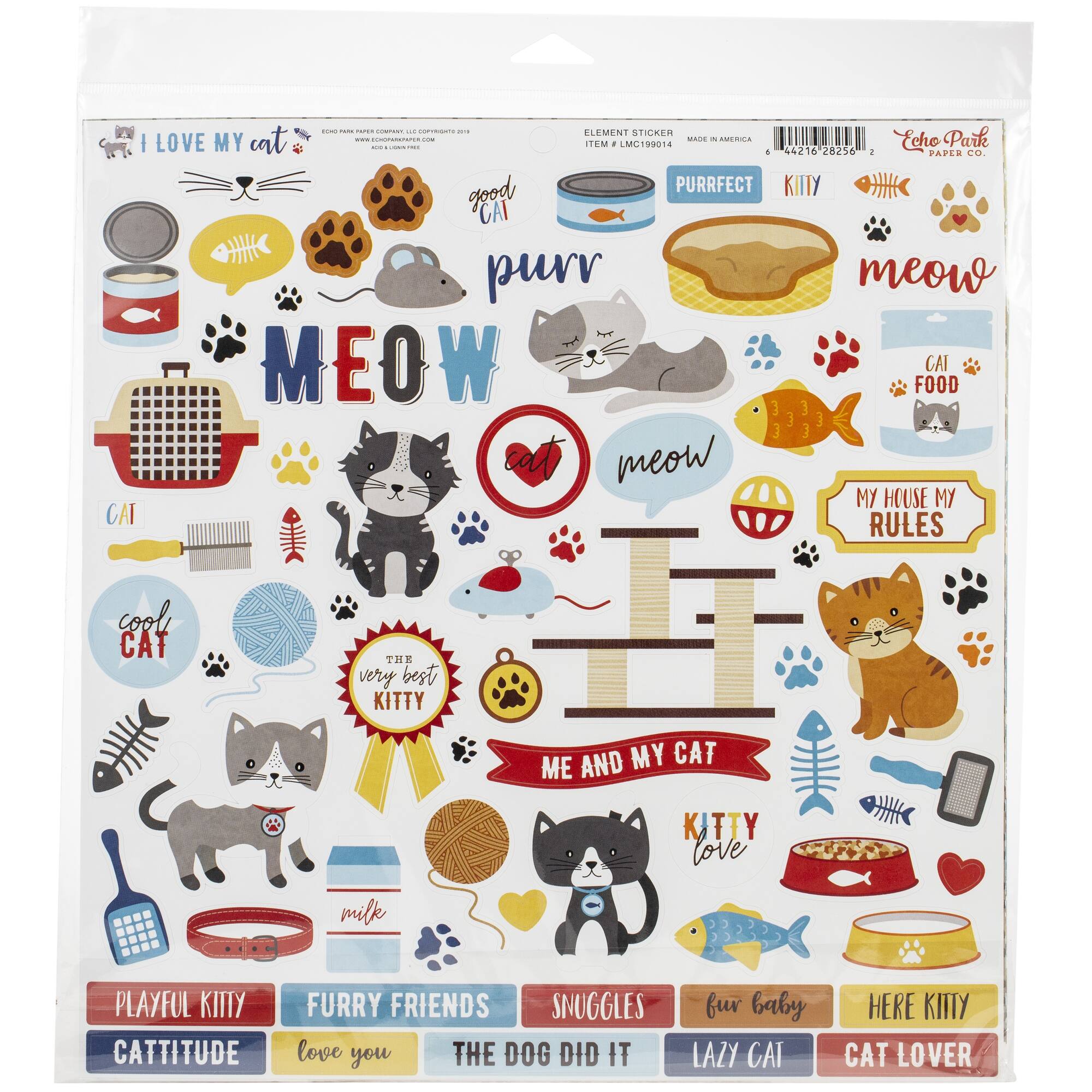 Echo Park™ I Love My Cat Collection Kit, 12" x 12"